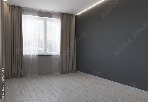 empty room  interior visualization