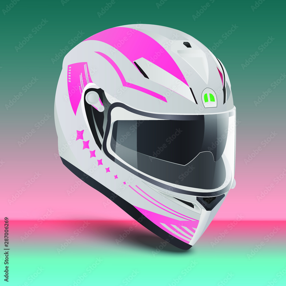 Fototapeta premium blue motorcycle helmet