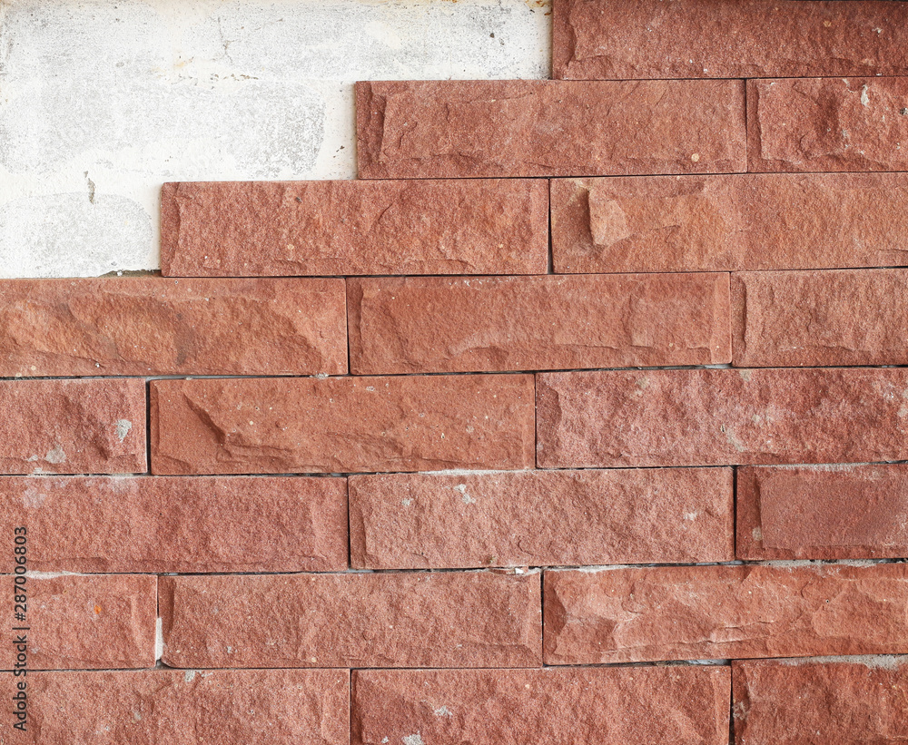 Obraz premium Old brick wall texture background, copy space.