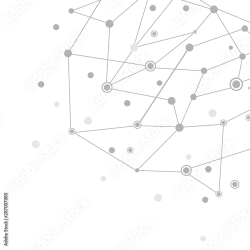 abstract connect dots technology background.