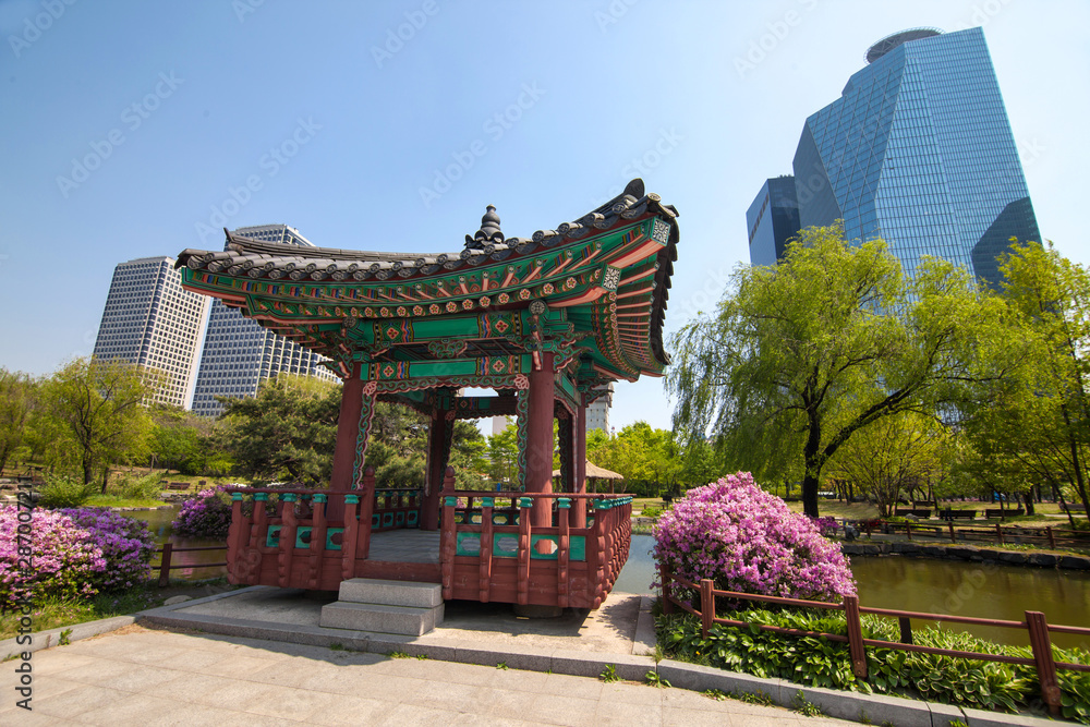 Traditional korean house in park in Seoul Traditional korean house in park in Seoul