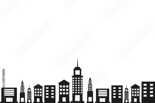 The metropolitan city isolated background  flat icon design. 