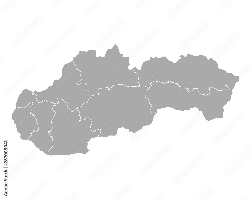 Fototapeta premium Karte der Slowakei