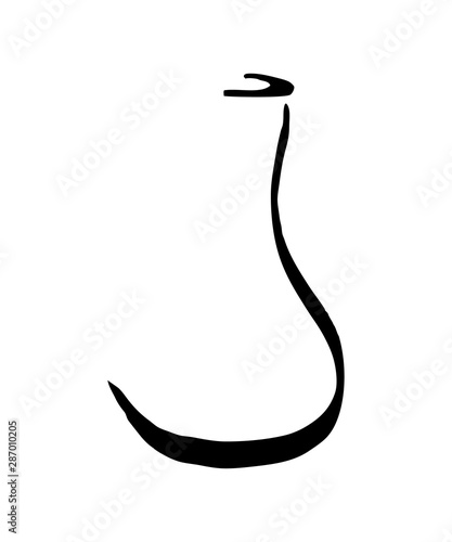 Vector illustration long shadow flat icon of turkish tea