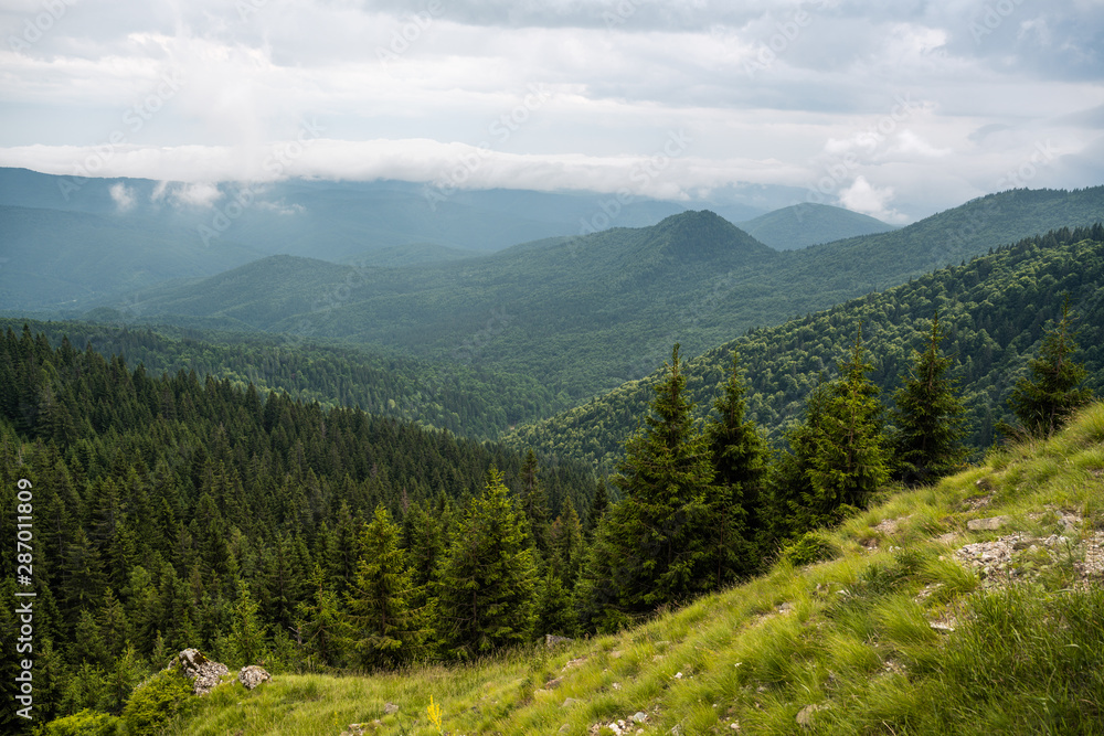 Landscapes of the Carpathian Mountains, in Transylvania (Romania)