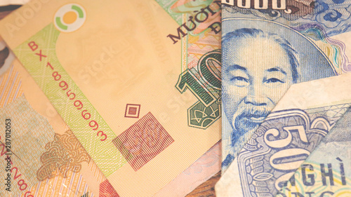 Wallpaper Mural Close up the Vietnamese Dong Banknotes Torontodigital.ca