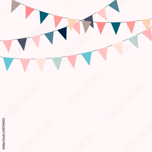 Carnival garland with flags.
