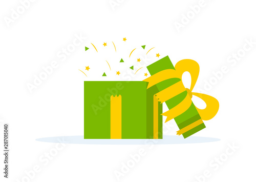 Surprise gift, vector illustration