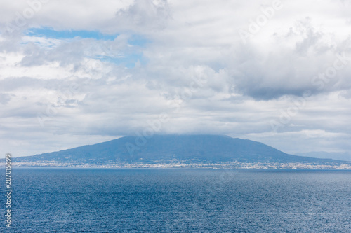 Italy  Sorrento  view of Vesuvius seen from the coast