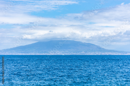 Fototapeta Naklejka Na Ścianę i Meble -  Italy, Sorrento, view of Vesuvius seen from the coast