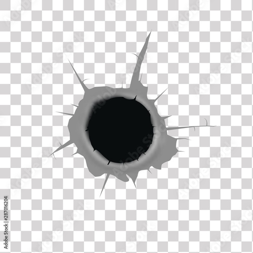 Bullet holes vector illustration.