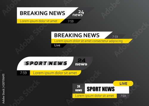 Tv news bars.