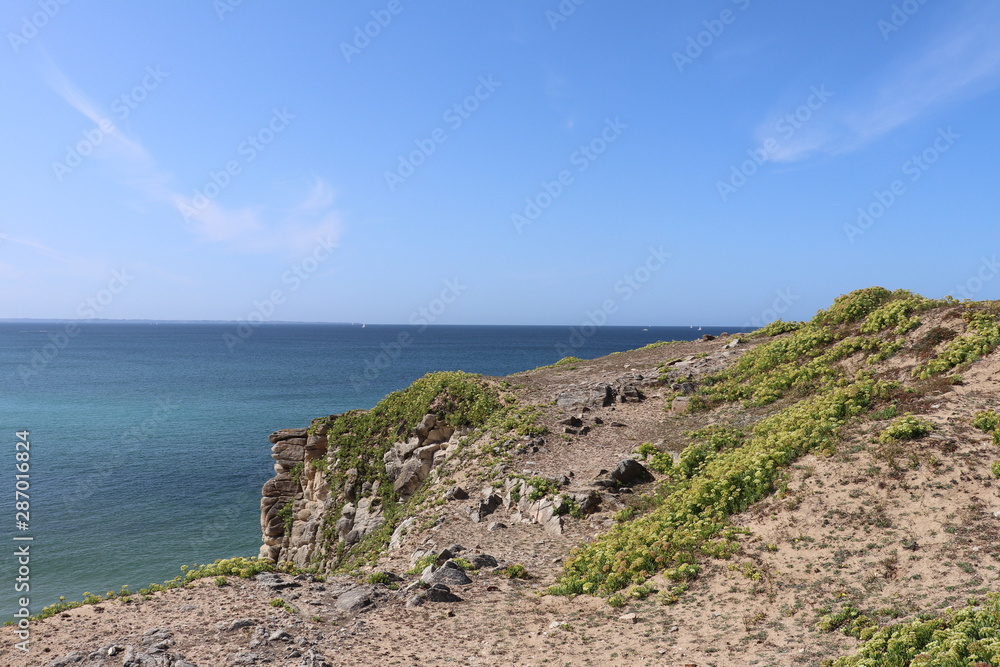 La côte sauvage - Littoral de la presqu'île de Quiberon - Département Morbihan - Bretagne - France