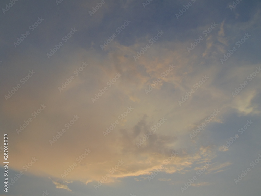 Evening  Sky with Thin Clouds