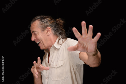 Man over 60 dancing photo