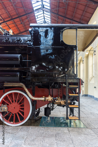 Details of ancient steam train restored