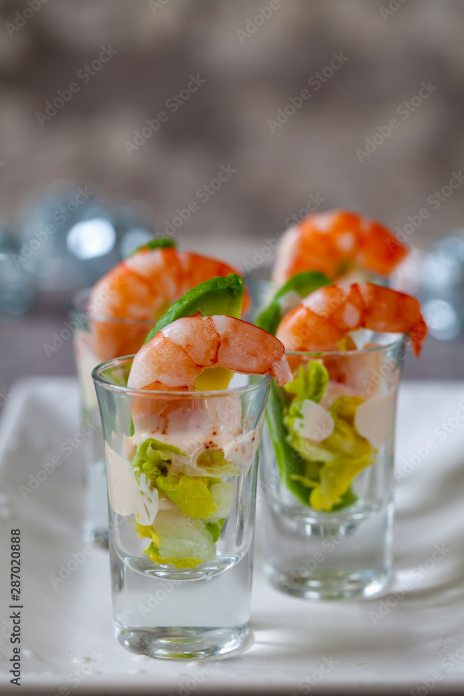 Prawn cocktail with lettuce and avocado Prawn cocktail with lettuce and avocado
