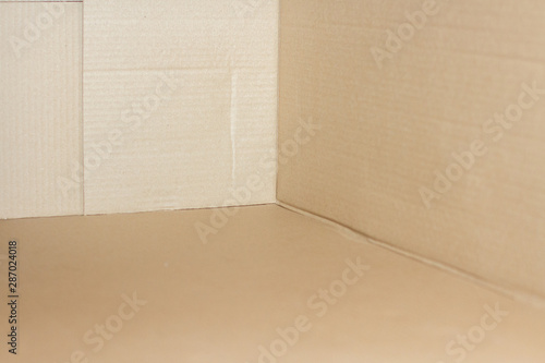 cardboard blank paper room background © epovdima