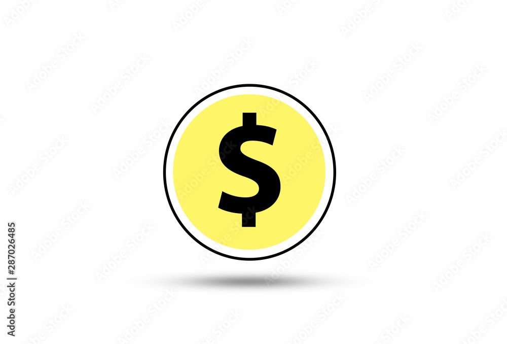 US dollar sign on white background.US dollar is main and popular currency of exchange in the world.Investment and saving concept. US dollar sign on white background.US dollar is main and popular currency of exchange in the world.Investment and saving concept.