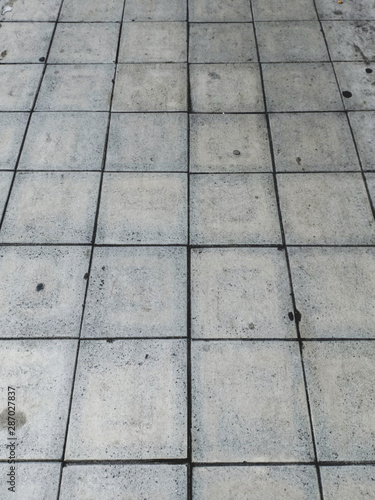 Cement floor. Street.