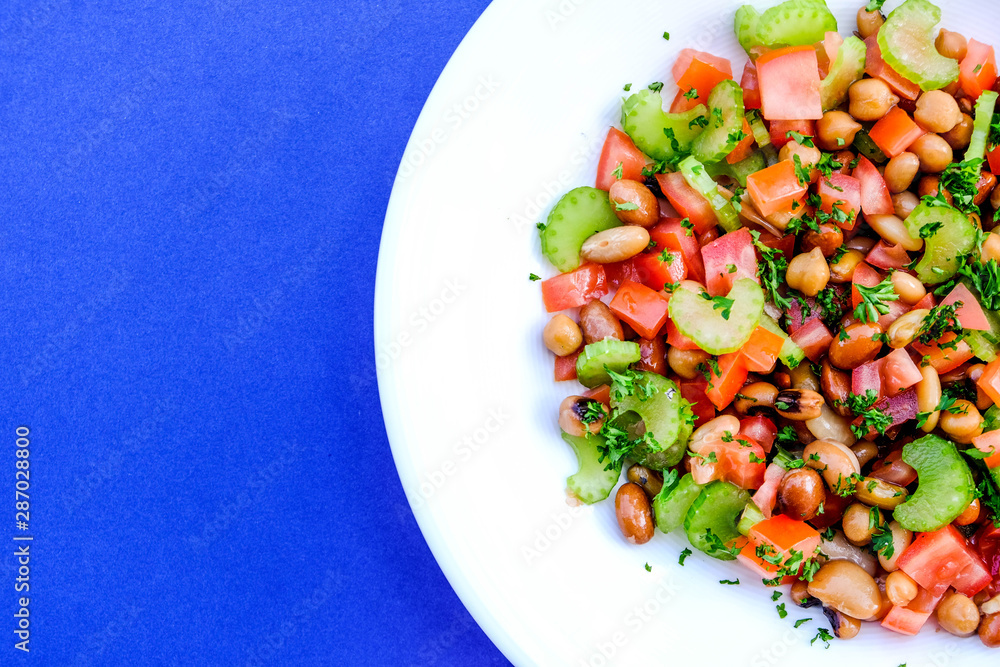 Fresh Vegetarian Mixed Bean Summer Salad