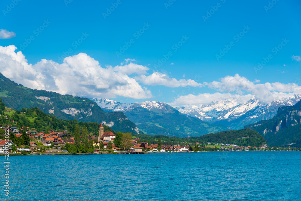 Lake Brienz with a view of Brienz