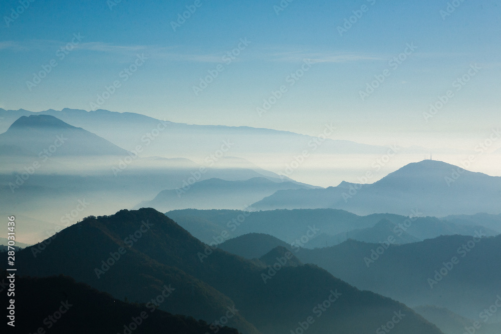 Mountain gradient background. Mountain landscape