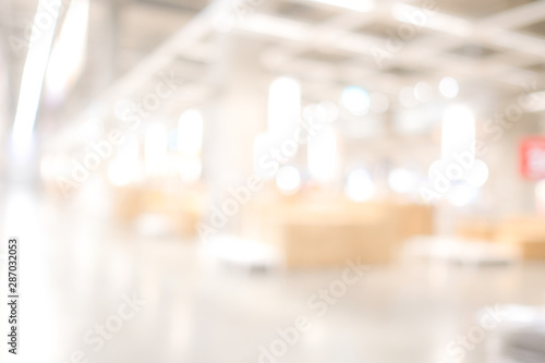 Blurred business background  Blur warehouse with bokeh light background