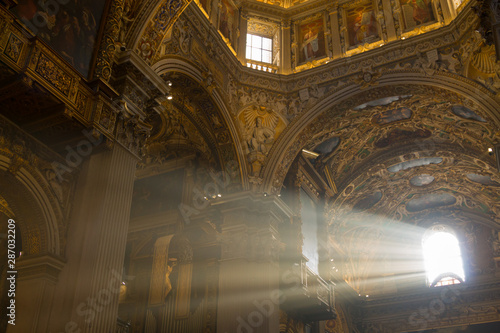 Ray of light through a church window
