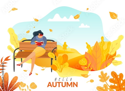 Autumn people poster