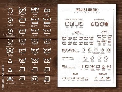 Laundry flat icons illustration