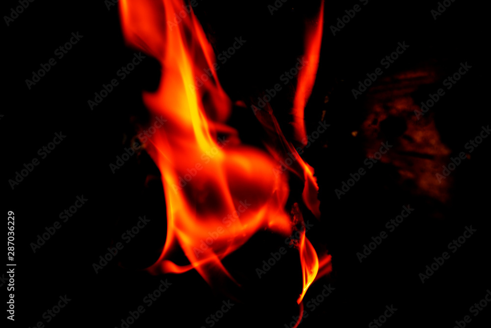 orrange fire on black background ,blur orrange fire on black background ,blur