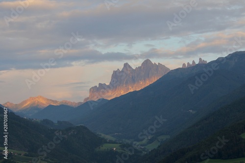 Alpenglow , Dolomites, South Tirol, Italy