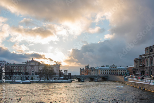 Photography Winter view of Stockholm in pale winter sun.