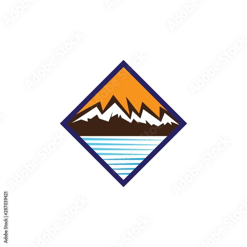 Landcape logo template vector icon deign