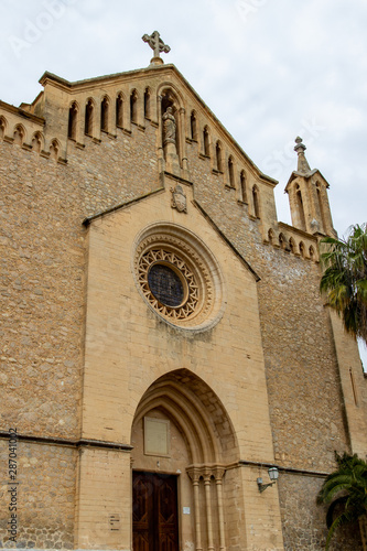 Church Transfiguracio del Senyor in Arta at the east coast of balearic island Mallorca, Spain photo