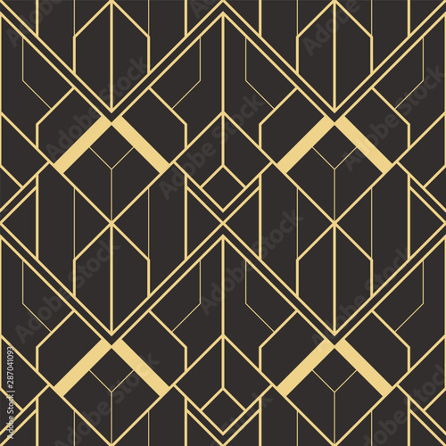 Abstract art deco seamless modern tiles pattern