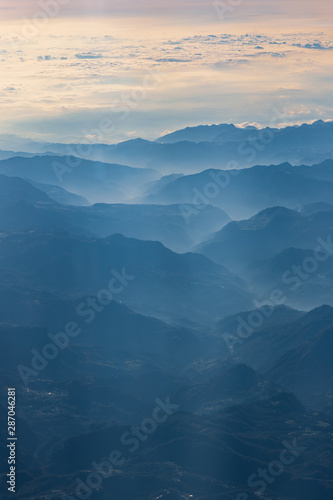 Mountains and vistas seen from the air from Mexico City to Monterrey.