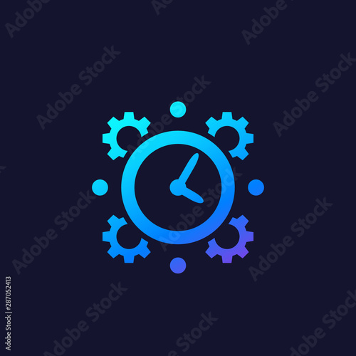 time management or productivity vector