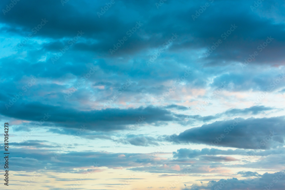 Beautiful lowering sky, clouds, abstract background