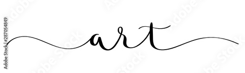 ART vector brush calligraphy banner with swashes