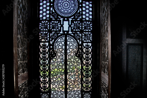 View through a window from a mosque in Cairo photo