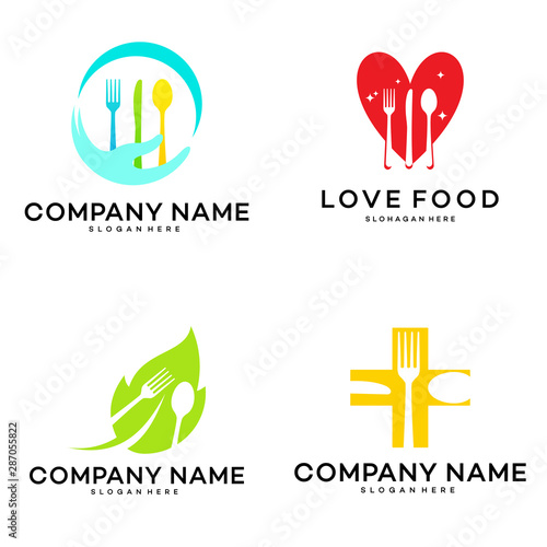 Food logo template vector, Food Restaurant logo design