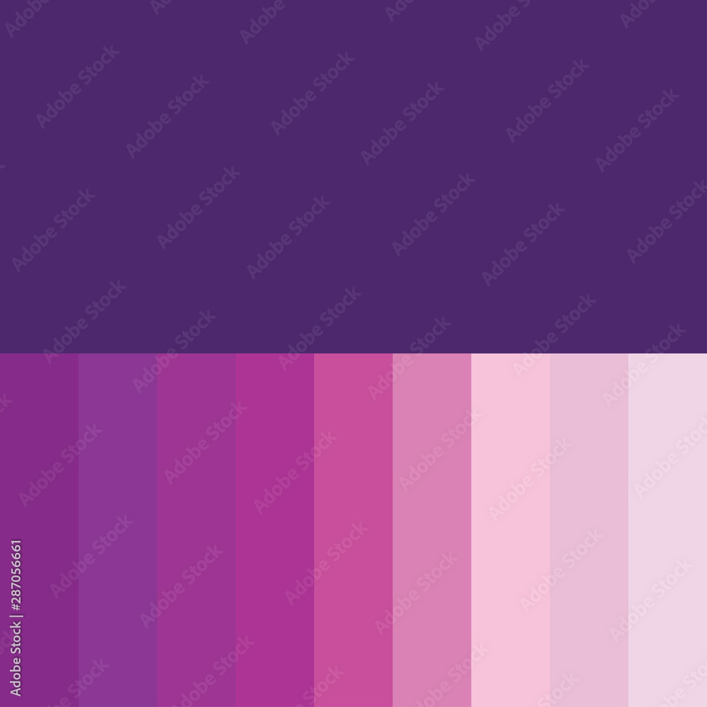 Purple and blue color palette vector illustration