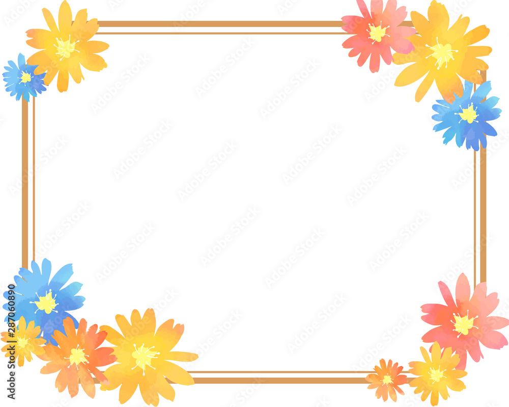 写真枠 フレーム 透過 メッセージカード ベクター データ 花 Stock ベクター Adobe Stock