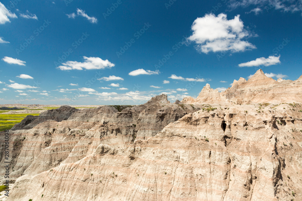 mountains formations at badlands national park