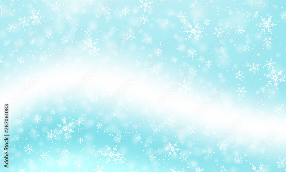 Falling snow background. Vector illustration