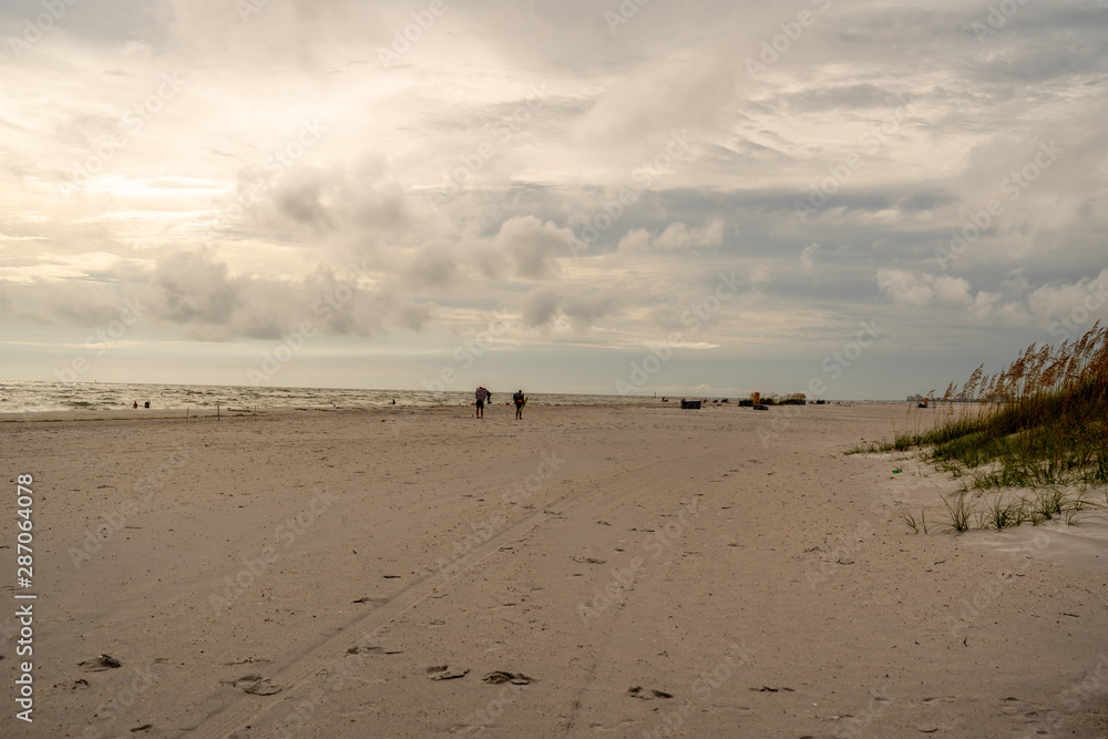 The wonderful smooth sand of Treasure Island beach Florida.