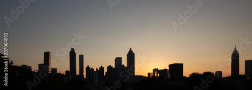 city skyline dusk
