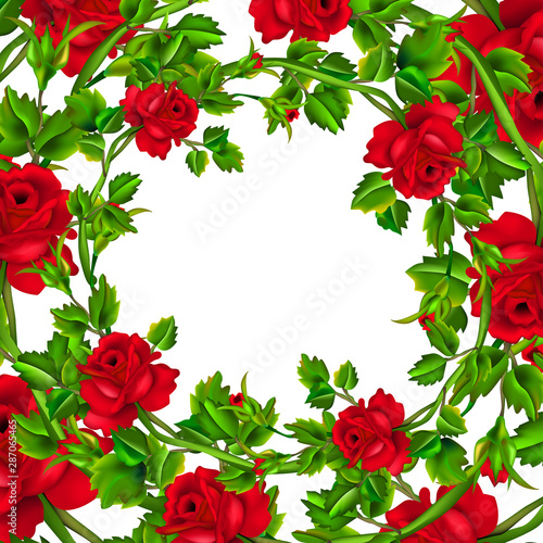 Red rose wreath